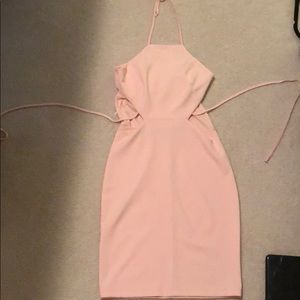 Sexy blush cutout mini dress small